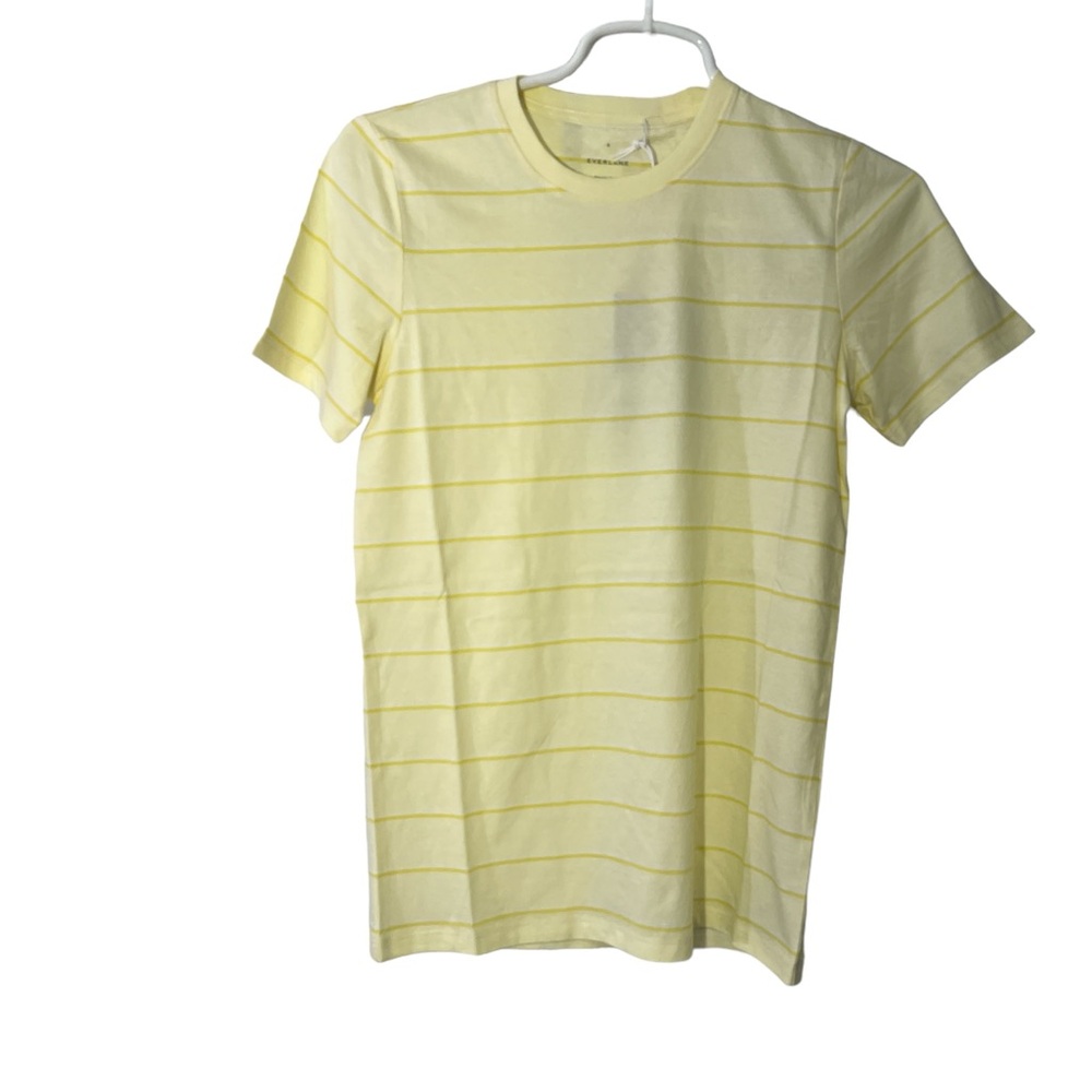 Everlane NWT Women’s yellow striped crew neck  t-shirt. Size sm. Short sleeve.